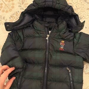 Ralph Lauren Kids Dark Green Puffer Jacket
